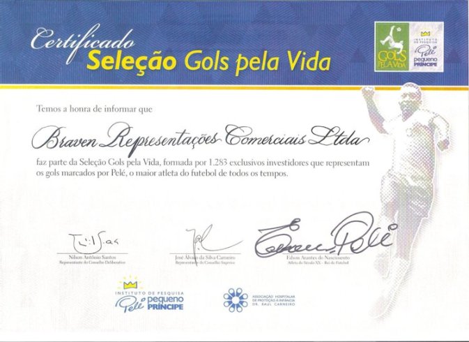 Certificado Pequeno Príncipe